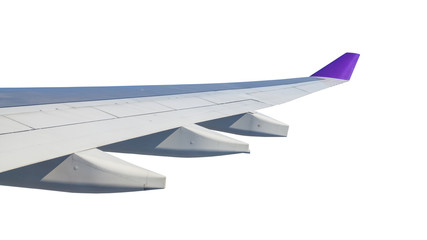 Fototapeta na wymiar Wing airplane, on white background