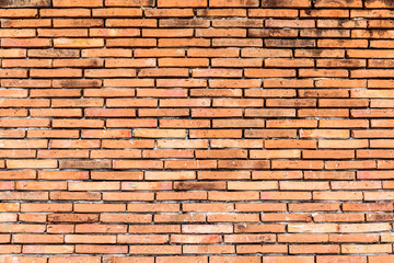 Old orange brown brick wall