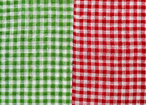 Red And Green Checkered Background.