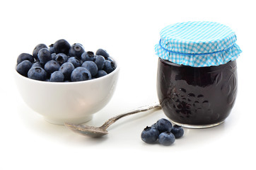 Blueberries and jam