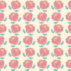 Seamless pattern of flower background , Vector illustration