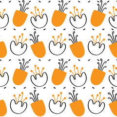 Seamless pattern of flower background , Vector illustration