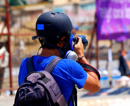 Fotoreporter auf dem Taksimplatz