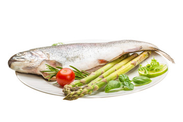 Fresh raw rainbow trout