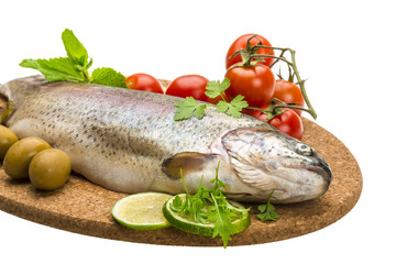 Fresh raw rainbow trout