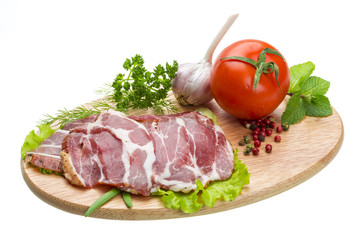 Bacon with vegetables