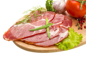 Bacon with vegetables