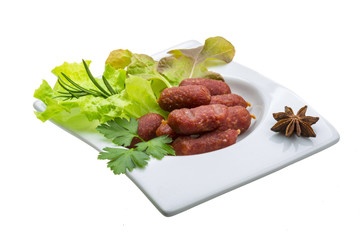 Salami sausages