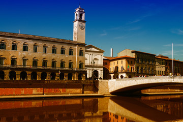Obraz premium Lurgarni in Pisa. Along Arno River, Tuscany