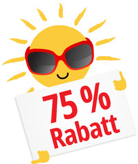 75 % Rabatt