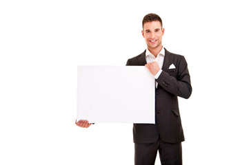 Handsome young man in classic suit