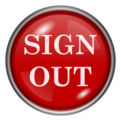 Red round glossy icon