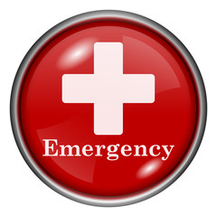 Red round glossy icon