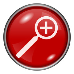 Red round glossy icon