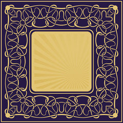 gold frame with floral ornamental