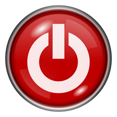 Red round glossy icon
