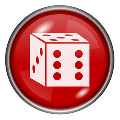 Red round glossy icon