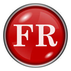 Red round glossy icon