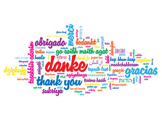"DANKE" Schlagwortwolke (Vielen Dank Karte Bild Sehr Schön