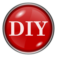 Red round glossy icon