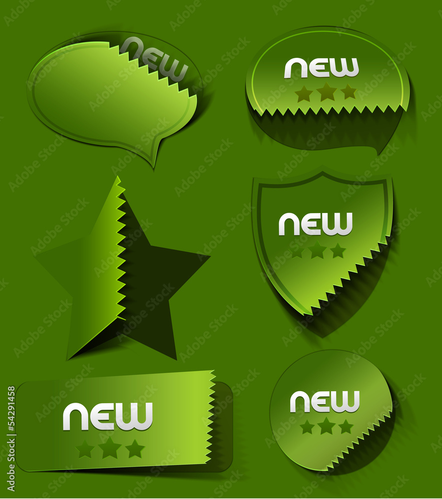 Canvas Prints design of advertisement labels stickers.