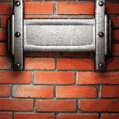 metal and brick background
