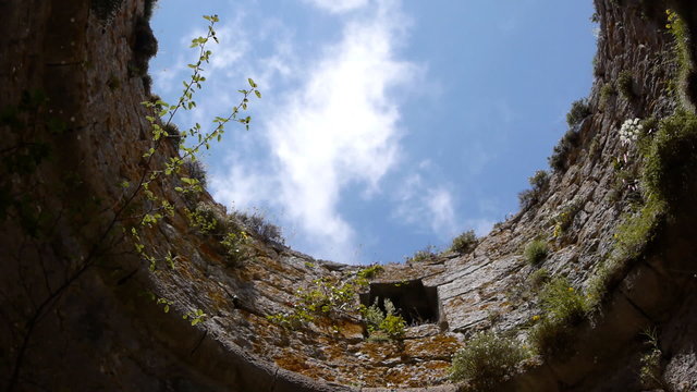 Tower ruins of an old Cathars fortress