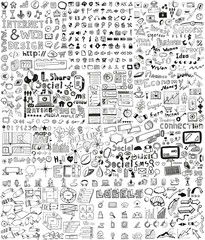 Huge set of hand drawn elements