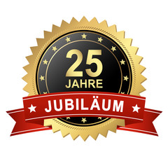 Button mit Banner - Jubiläum 25 Jahre