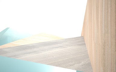 abstract background made ​​of concrete, glass and wood