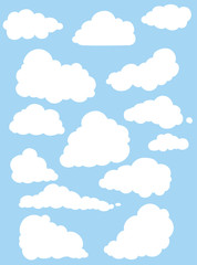 vector set of clouds
