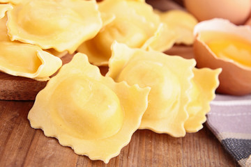 raw ravioli and ingredients
