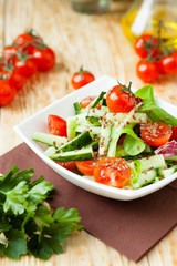 vegetable salad with fresh tomatoes