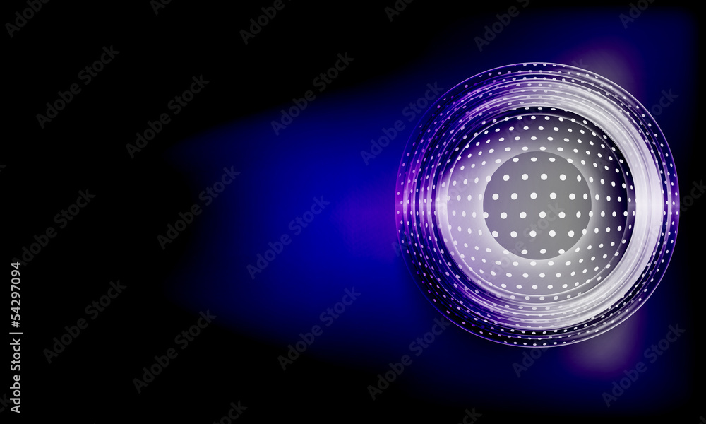 Poster dark abstract background with circular object