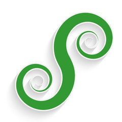 abstract green spiral