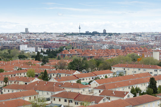 Views of Madrid City from Carabanchel district