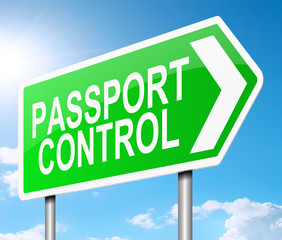 Passport control sign.