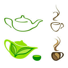 Tea and coffee icons