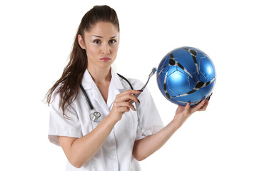 Ärztin mit Ball