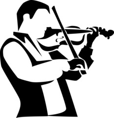stylized violinist