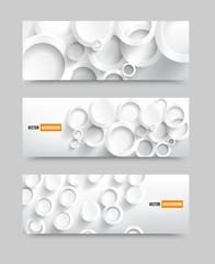 Vector Illustration With 3d circles banners
