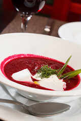 Cold beetroot soup