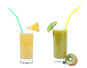 kiwi and pineapple juices