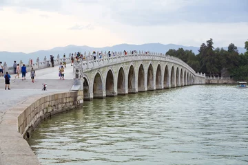 Tuinposter The Bridge of 17 arches in Beijing - Summer Palace © lapas77