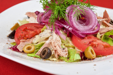 chicken meat filet salad