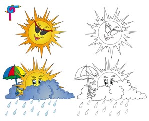 Coloring image weather 2