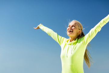 woman doing sports outdoors