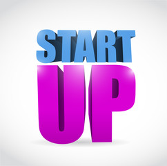 start up text illustration design