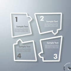 Abstract White Window Cycle Infographic Design