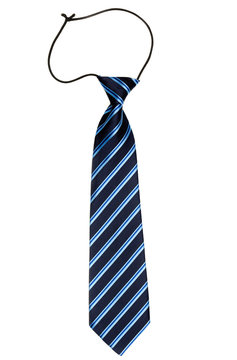 Stylish striped tie with an elastic band
